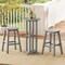 HDPE Round Outdoor Patio Bar Table with Stainless Steel Frame